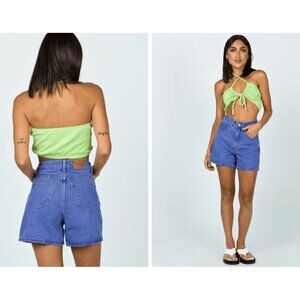 Princess Polly Women's Blue Denim High-Rise Shorts